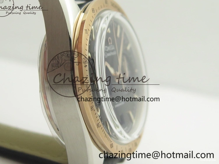 0410 Neat Speedmaster ’57 Co-Axial SS RG OMF 1:1 Best Edition Black Dial On Leather Strap A9300 (Free Leather Strap) 8067